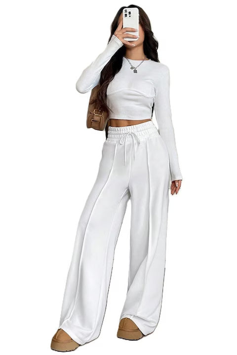 Pantaloni Trening Dama, Evazati, Cu Talie Elastica, Croiala Lejera