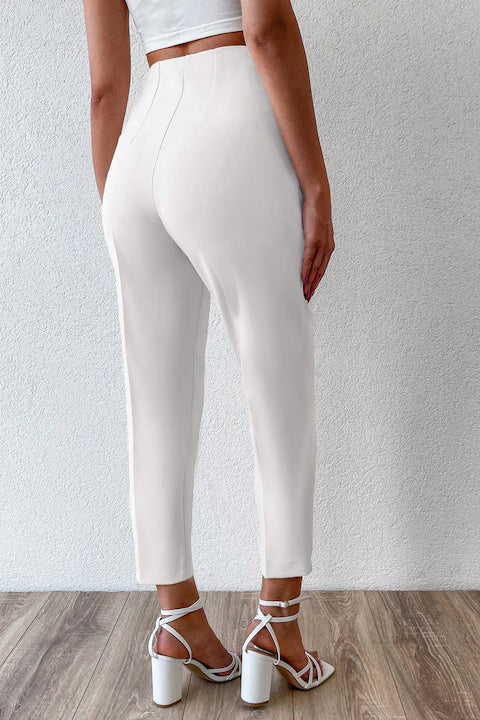 Pantaloni Eleganti Dama, Cu Talie Inalta Si Croiala Skinny