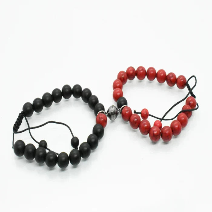 Brățări Cuplu - Black & Red