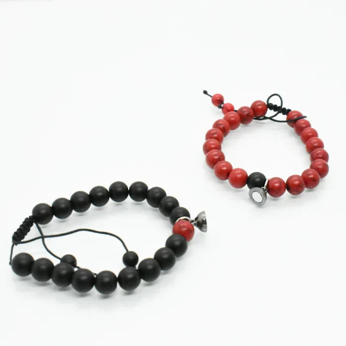 Brățări Cuplu - Black & Red